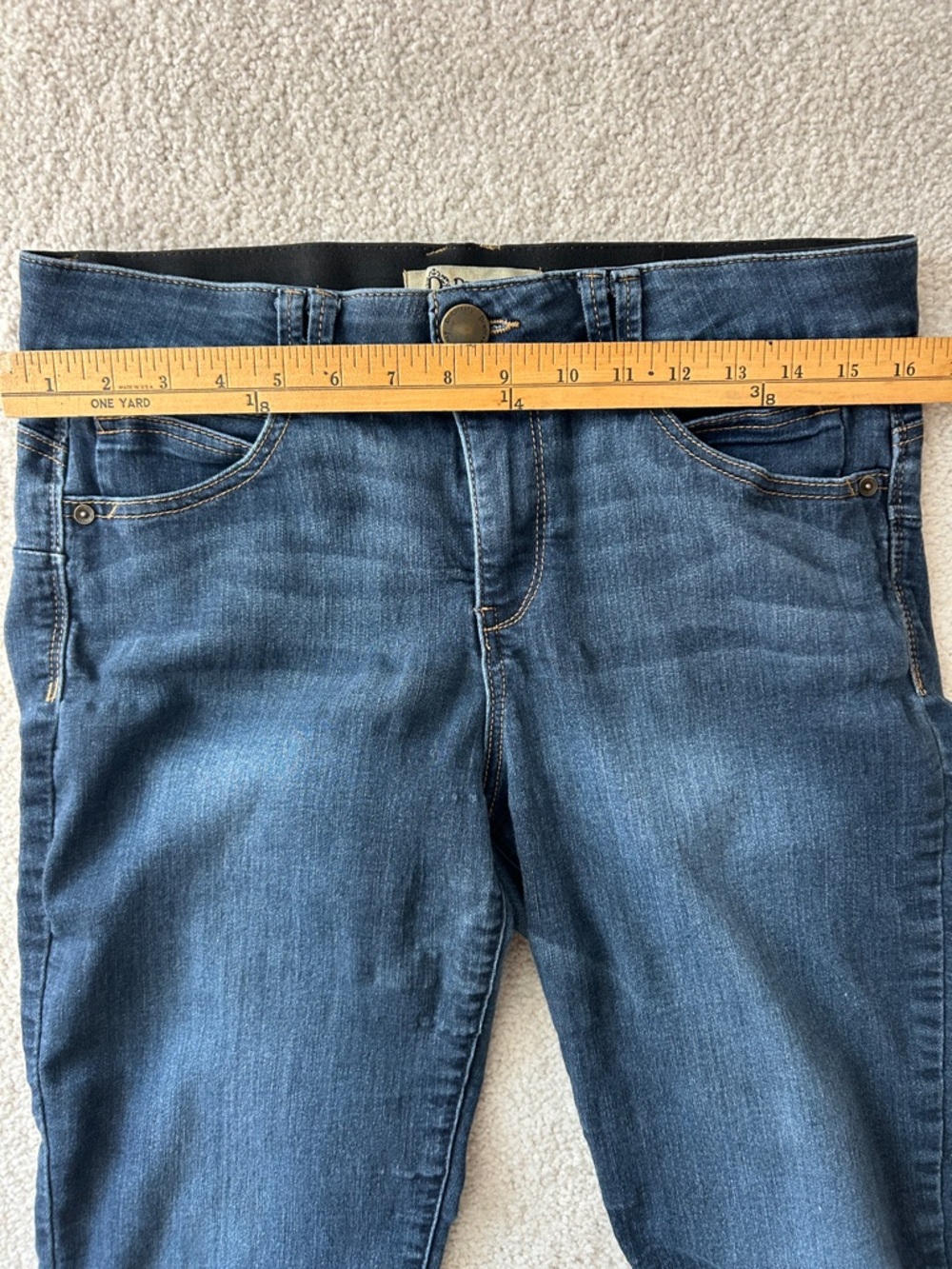 Democracy “Ab” Technology Dark Blue Skinny Jeans, Size 12 - Picture 8 of 8